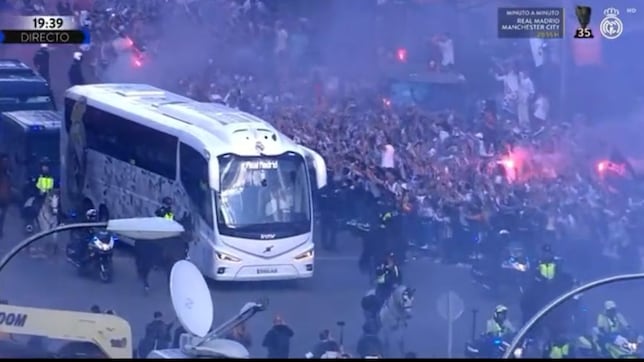 Lo del bus del Madrid fue apoteósico: hace años que no se veía algo así