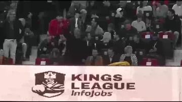 El vídeo de Laporta contra el Madrid en el palco durante la Kings League que corre como la espuma en redes