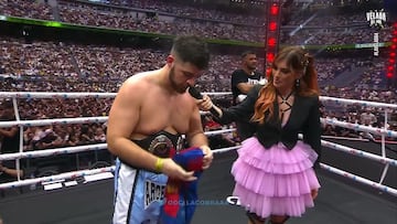 Viral lo que hizo en pleno Bernab¨¦u tras ganar su combate de la Velada: ¡°Ost** como lo vea Florentino¡±