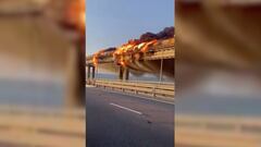 Sale a la luz el contenido del camión que explotó en el puente