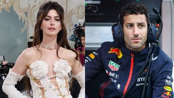 La frase de Anne Hathaway a Daniel Ricciardo en plena alfombra roja que se ha hecho viral