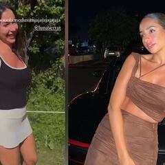 El momentazo de Paddy, la pareja de Marcos Llorente, con la nieta de Serrat haciendo un vídeo