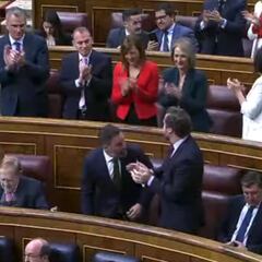 La nula reacción de Tamames ante el discurso de Abascal