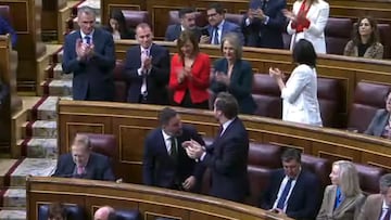 La nula reacci車n de Tamames ante el discurso de Abascal