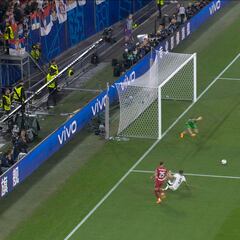 La jugada de la polémica: Serbia reclamó penalti en esta jugada