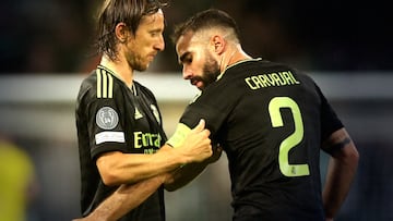 La curiosa imagen de Luka Modric en plena exhibici¨®n en el Celtic Park
