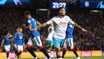 Resumen y goles del Rangers vs. N¨¢poles, jornada 2 Champions League