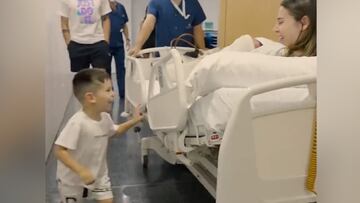 Piel de gallina: el momento en el que el hijo de Valverde ve por primera vez a su hermano