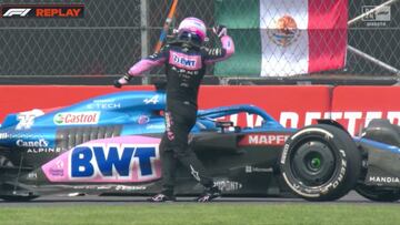 Rabia desbordada: la secuencia de Alonso saliendo de su Alpine averiado nunca vista