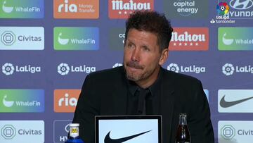 Para los que dudaron de ¨¦l a principio de temporada: Simeone suelta su frase m¨¢s Simeone de largo