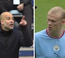 Guardiola, más que enfadado con Haaland... ¡por un penalti!