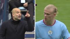Guardiola, m¨¢s que enfadado con Haaland... ?por un penalti!