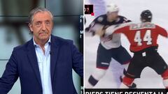 La pelea de hockey que ha dejado en shock a Pedrerol y a todo el que lo ve... por la narración de TV