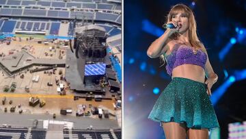 Primeras im¨¢genes del Benab¨¦u preparado para el concierto de Taylor Swift