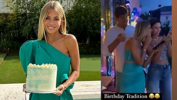 La broma de Courtois a su pareja el d¨ªa de su cumplea?os