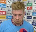 Ni Guardiola la vio venir: el gesto de De Bruyne cuando le hablan de Haaland que despierta suspicacias en Inglaterra...