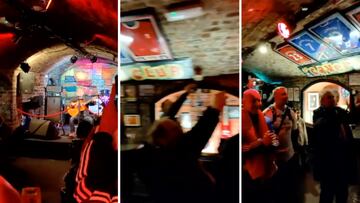 Documento maravilloso: la afici¨®n del Real Madrid en el bar de los Beatles en Liverpool y suena esto
