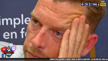 Música celestial para el merengue y cientos de memes en camino: la cara que se le quedó a Jota Jordi con el 0-1