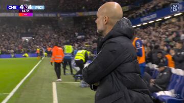El gesto de Guardiola tras recibir el 4-4 en el 96′