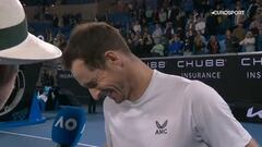 La broma de Murray dejó a cuadros a toda la pista: “Mi mujer no diría lo mismo”