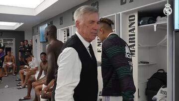 El Madrid enseña qué pasó en el vestuario: el abrazo de Ancelotti con Hazard, significativo