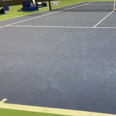 Lo que nunca se ve: así quedó la pista tras el épico triunfo de Alcaraz