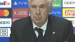 Rueda de prensa de Ancelotti tras la derrota del Real Madrid ante el Leipzig