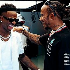 Vinicius se fotografía con Hamilton y Bellingham y Camavinga no tardan en mofarse