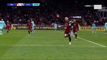 El tremendo obús en forma de golazo de Theo Hernández en el Milan vs. Atalanta