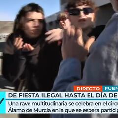Agreden a un equipo de T5 en la ‘rave’ de Murcia: “No me toques chaval, ni a mí ni a mi cámara”