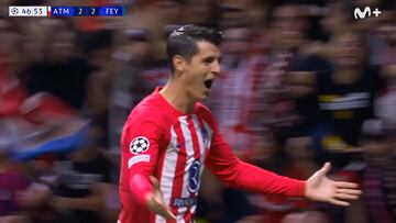 Lo de Morata este año está siendo colosal: vean su doblete de mucha pericia