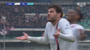 Es una locomotora imparable: golazo de Theo Hern¨¢ndez partiendo desde su campo