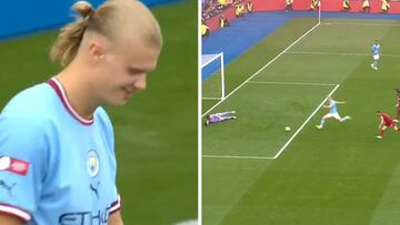 Absolutamente nadie se podía creer esto: el fallo grotesco de Haaland a portería vacía