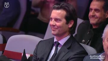 La cara de Solari tras conocerse el derbi que se ha hecho viral