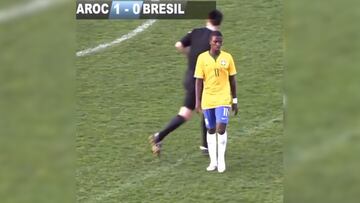 El 99% de la gente no había visto esto: el paradón de Vinicius cuando tuvo que jugar de portero con Brasil