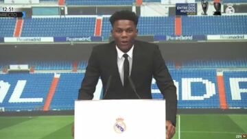 Sorprendió a todos y se ganó a muchos: así se lanzó Tchouaméni en su presentación