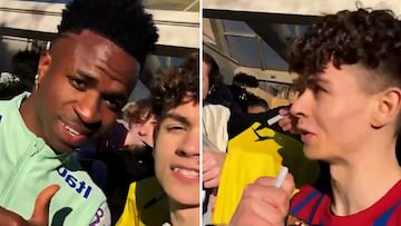 Un fan insulta al Madrid mientras le pide una foto a Vinicius: no aguanta ni medio segundo