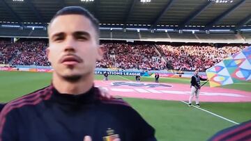 La cámara le juega una mala pasada a Hazard y las redes le convierten en meme al instante