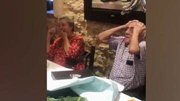 Lo tiene que ver hasta Simeone: la reacción de un señor de 90 años ante un regalo muy atlético