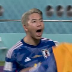 El gol de Asano en el Alemania - Japón que aprieta el grupo de España en el Mundial