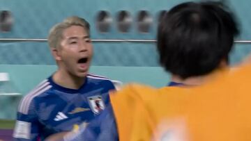 El gol de Asano en el Alemania - Japón que aprieta el grupo de España en el Mundial