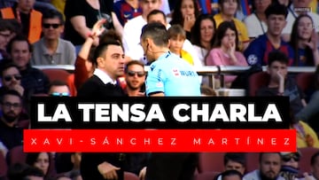 La tensa discusión entre Xavi Hernández y Sánchez Martínez