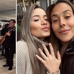 La pedida de matrimonio de la jugadora del Atleti Lola Gallardo con Melendi