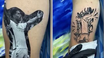 Un tatuaje del meme de Bellingham se vuelve viral en redes 