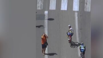 El susto de una vida para un ciclista: sobrecogedor lo que pasó tras cruzar la meta