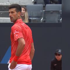 Lío en Roma: la mirada de Djojkovic a Norrie después de una bola muy antideportiva