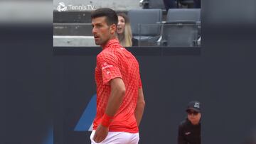 Lío en Roma: la mirada de Djojkovic a Norrie después de una bola muy antideportiva