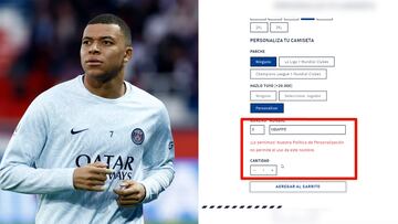 Vean lo que pasa en la web al intentar comprar la nueva camiseta con el ‘9′ de Mbappé