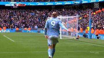 Lo de Haaland es abusivo: el golazo de pura potencia que ha hecho venirse abajo al Etihad