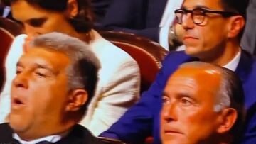 Lo más viral de la gala: pillada tremenda de la cámara a Laporta en un renuncio